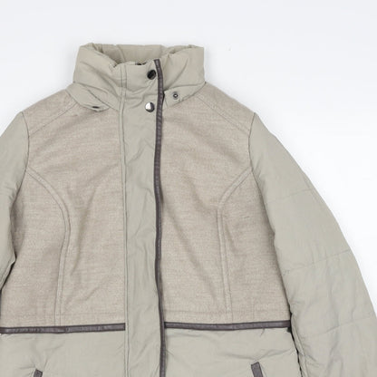 Womens UK Size 10 Debenhams Beige Parka Coat