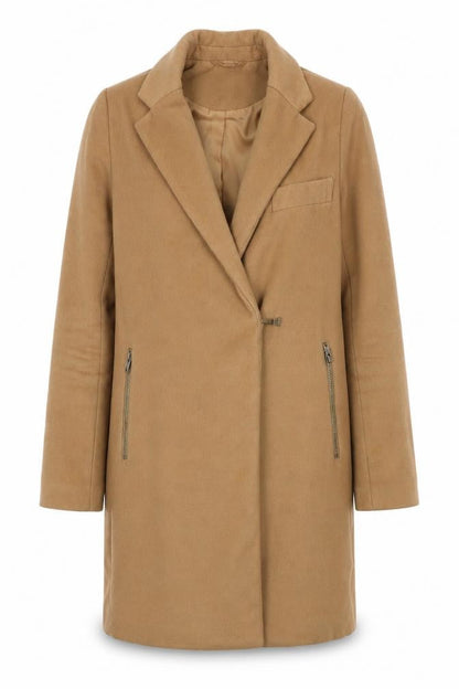 Womens UK Size 4 ASOS Brown Overcoat