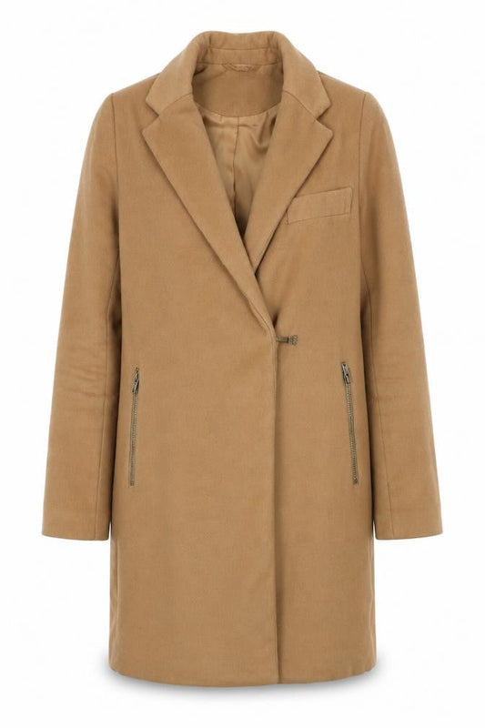 Womens UK Size 4 ASOS Brown Overcoat