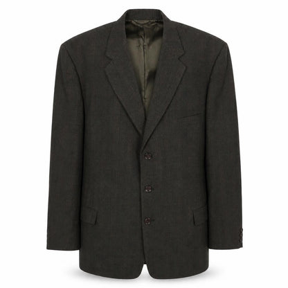March Mens Green Plaid Wool Jacket Suit Jacket Size 42 Regular