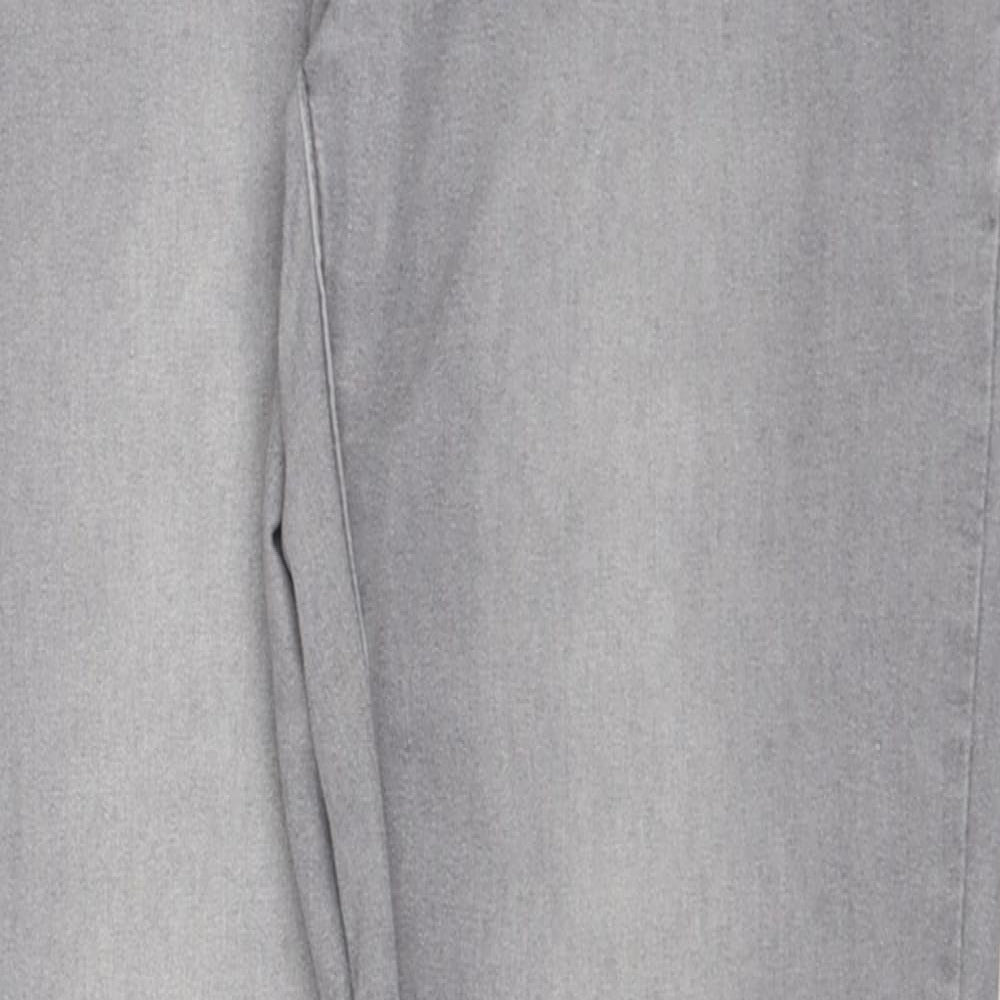 Denim & Co. Womens Grey Cotton Skinny Jeans Size 12 Regular Zip