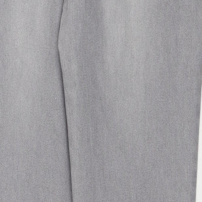 Denim & Co. Womens Grey Cotton Skinny Jeans Size 12 Regular Zip