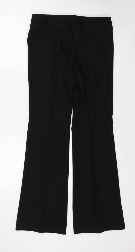 Select Womens Black Polyester Trousers Size 10 Regular Zip