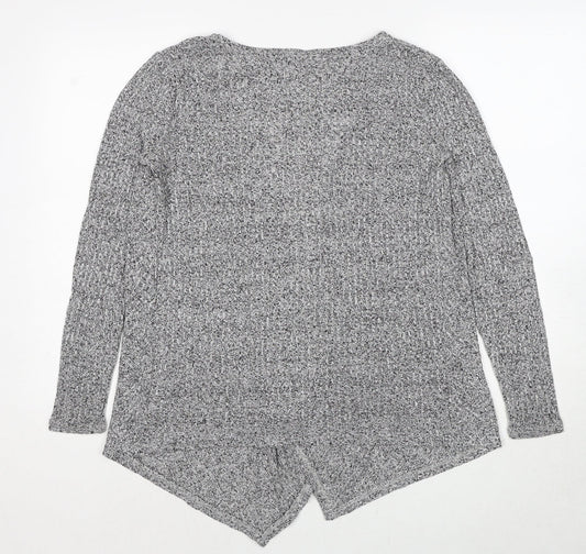 Womens UK Size 10 New Look Grey Cardigan Jumper