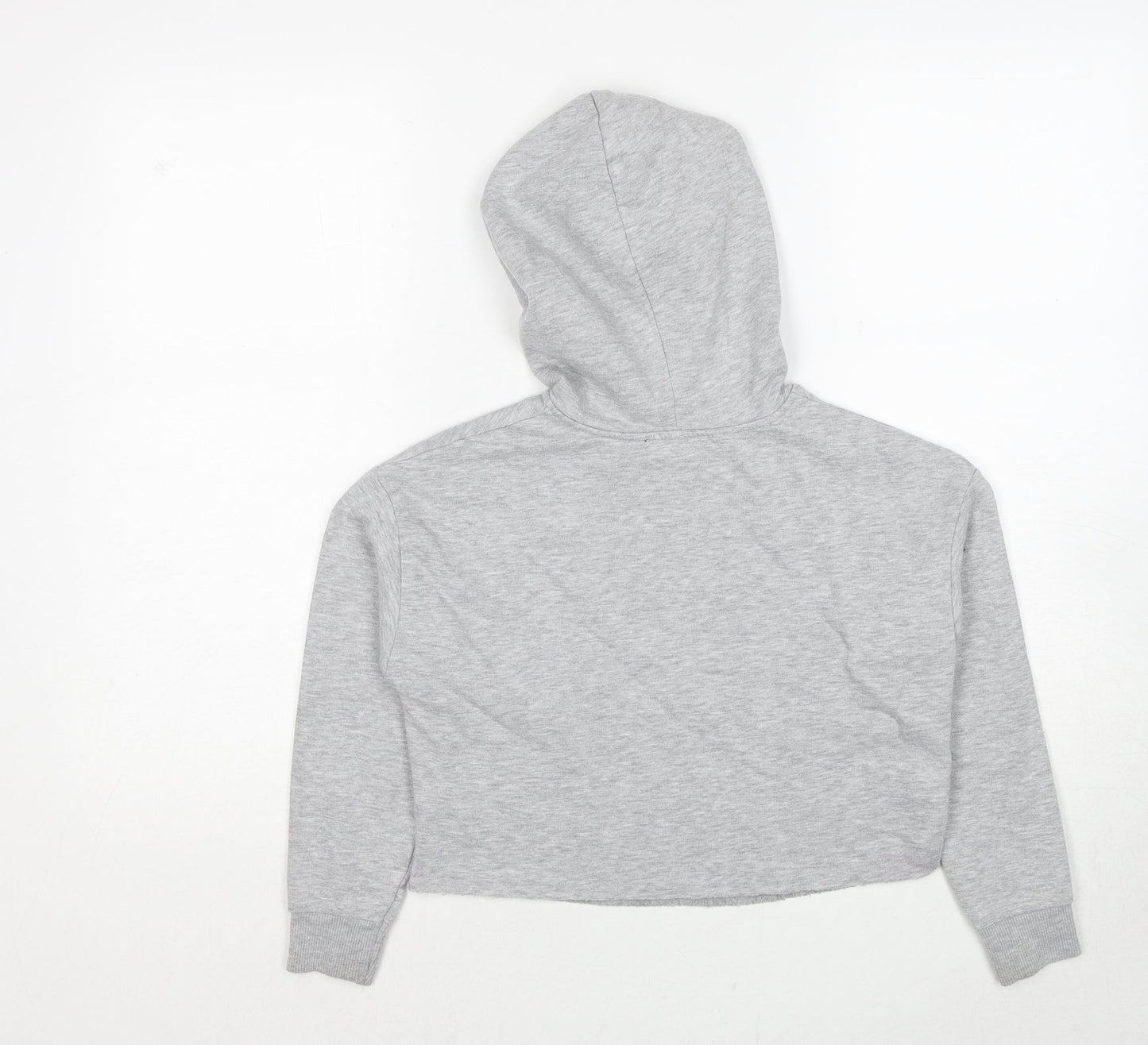 New Look Girls Grey Polyester Pullover Hoodie Size 9 Years Pullover - Too Cute Rose