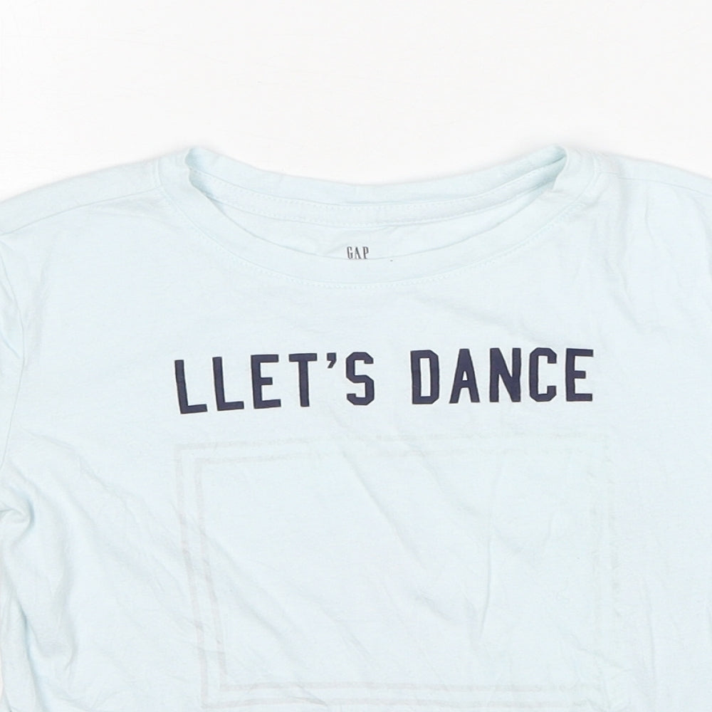 Gap Girls Blue Cotton Pullover T-Shirt Size S Round Neck Pullover - Llet's Dance