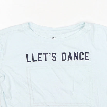 Gap Girls Blue Cotton Pullover T-Shirt Size S Round Neck Pullover - Llet's Dance