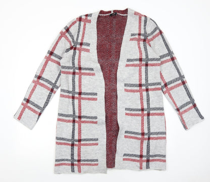 Womens UK Size 12 Yest Grey Cardigan Jumper