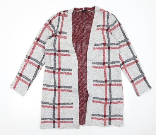 Womens UK Size 12 Yest Grey Cardigan Jumper