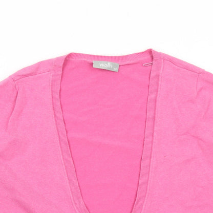 Womens UK Size M Wallis Pink Cardigan Jumper