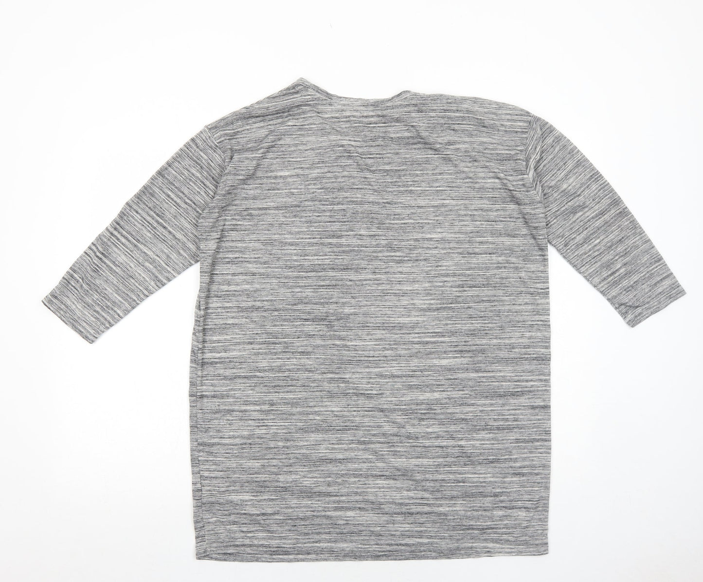 Womens UK Size L Terranova Grey Basic T-Shirt