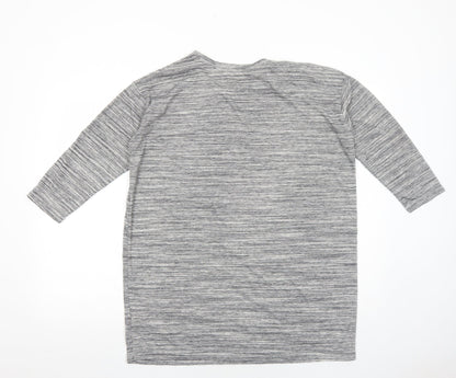 Womens UK Size L Terranova Grey Basic T-Shirt