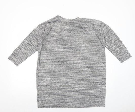 Womens UK Size L Terranova Grey Basic T-Shirt