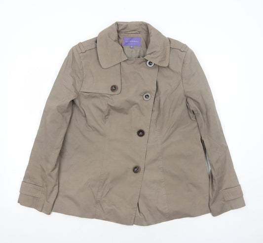 Autonomy Womens Brown Jacket Size 14 Button