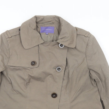 Autonomy Womens Brown Jacket Size 14 Button