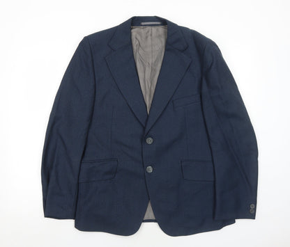 Mens UK Size 40 Burton Regular Blue Suit Jacket
