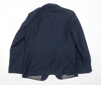 Mens UK Size 40 Burton Regular Blue Suit Jacket