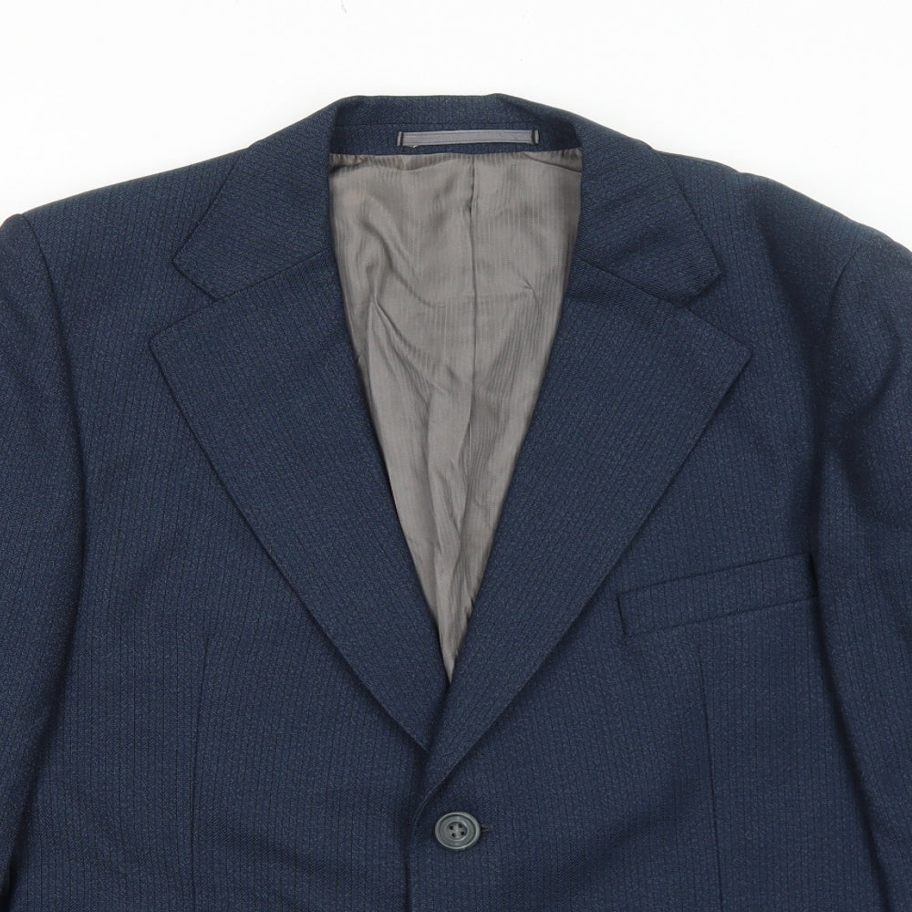 Mens UK Size 40 Burton Regular Blue Suit Jacket