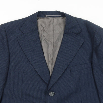 Mens UK Size 40 Burton Regular Blue Suit Jacket