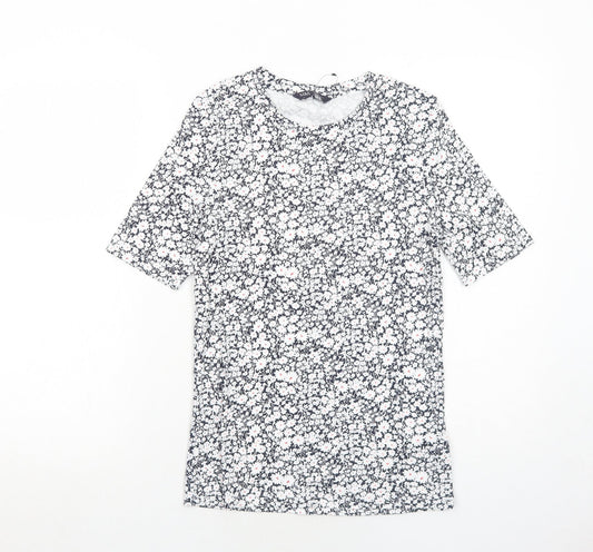 Womens UK Size 10 Marks and Spencer Blue Basic T-Shirt