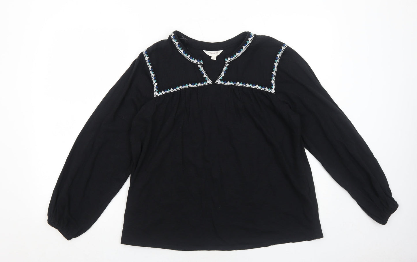 Womens UK Size 10 Per Una Black Basic Blouse