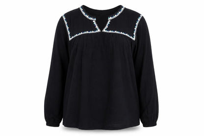 Womens UK Size 10 Per Una Black Basic Blouse