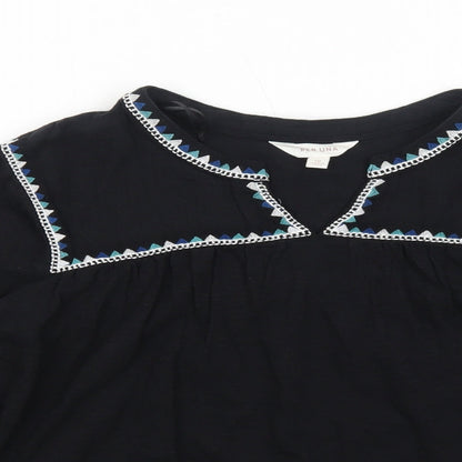 Womens UK Size 10 Per Una Black Basic Blouse