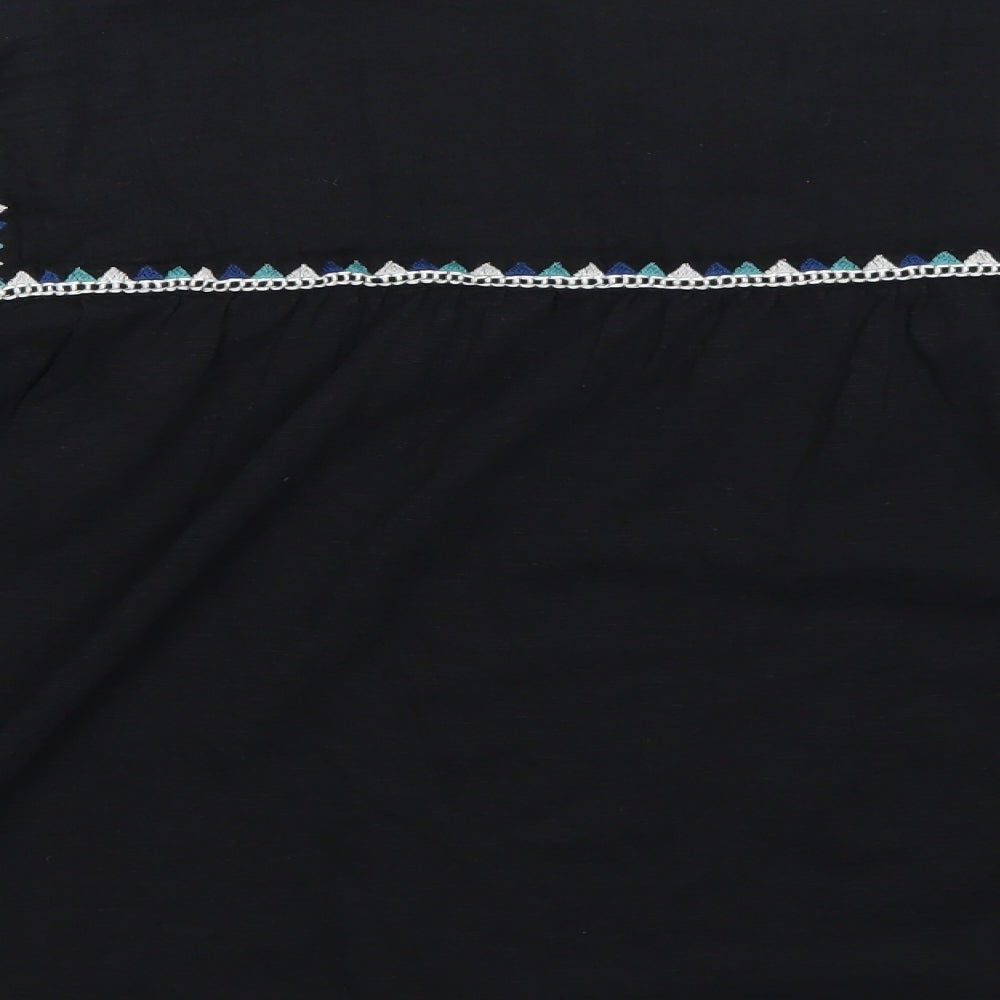 Womens UK Size 10 Per Una Black Basic Blouse