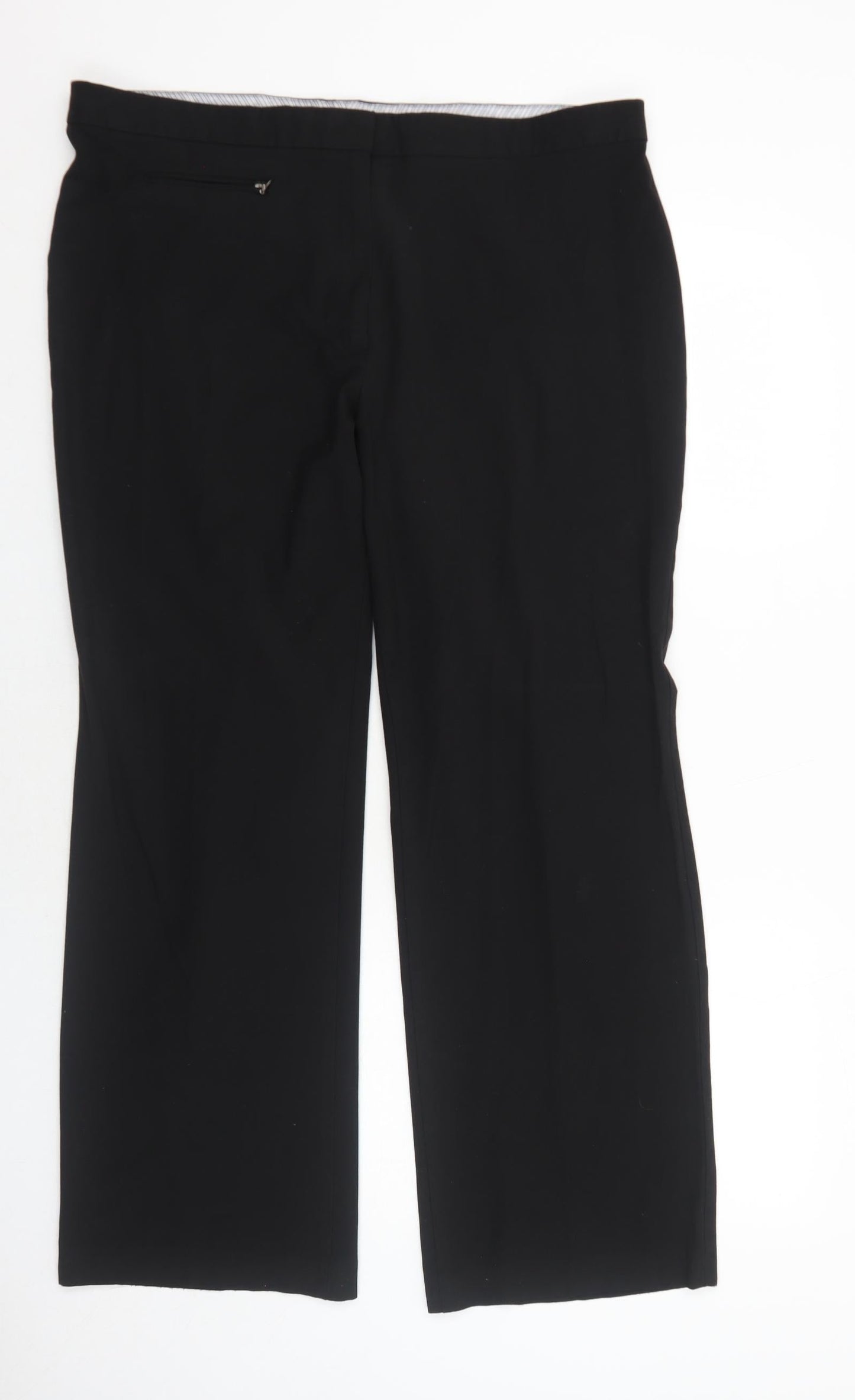 Womens UK Size 18 Marks and Spencer Regular Fit Dress Pants Black Trousers