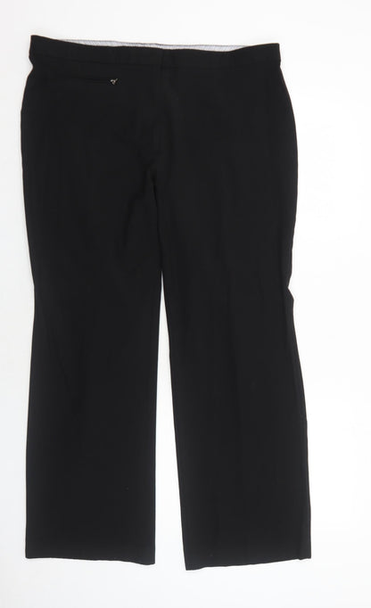 Womens UK Size 18 Marks and Spencer Regular Fit Dress Pants Black Trousers