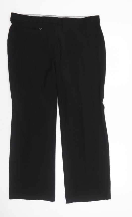 Womens UK Size 18 Marks and Spencer Regular Fit Dress Pants Black Trousers