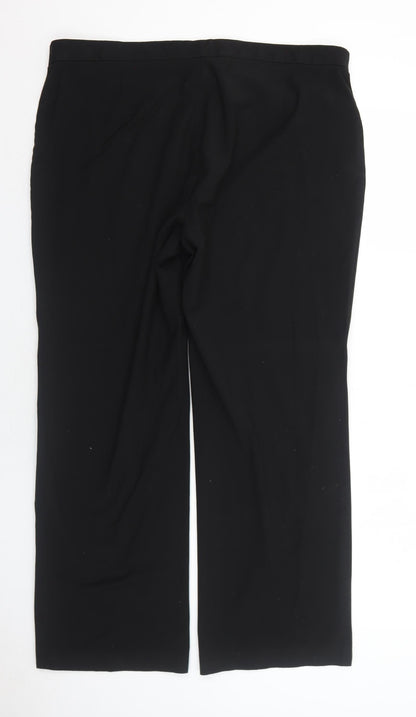 Womens UK Size 18 Marks and Spencer Regular Fit Dress Pants Black Trousers