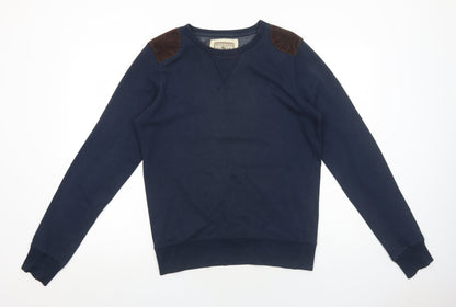 Mens UK Size S Brave Soul Blue Pullover Sweatshirt