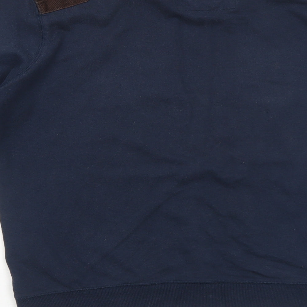Mens UK Size S Brave Soul Blue Pullover Sweatshirt