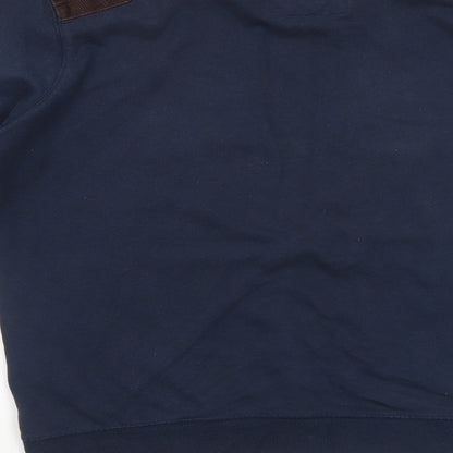 Mens UK Size S Brave Soul Blue Pullover Sweatshirt