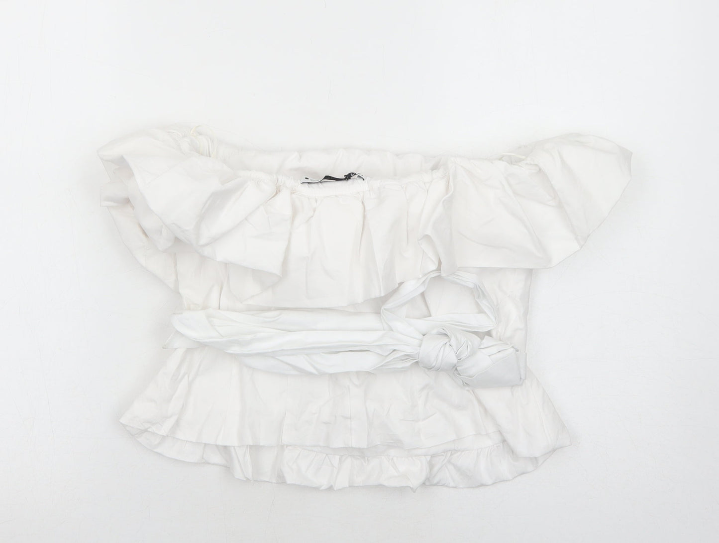 Womens UK Size M Zara White Basic Blouse