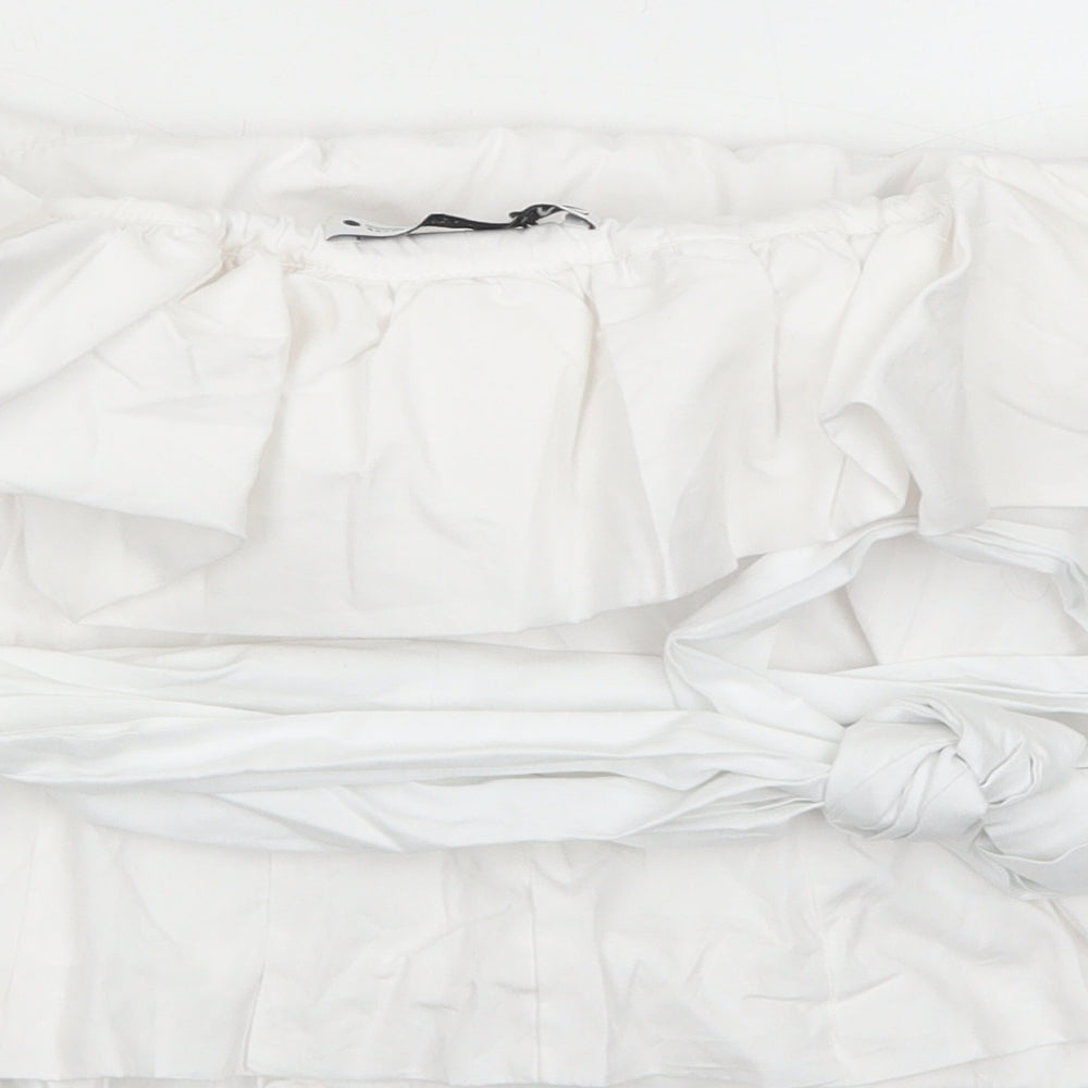 Womens UK Size M Zara White Basic Blouse