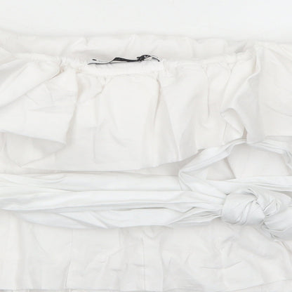 Womens UK Size M Zara White Basic Blouse