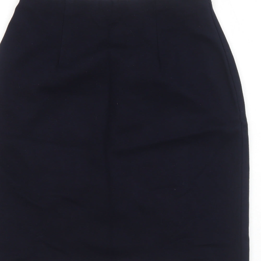 Marks and Spencer Womens Blue Viscose A-Line Skirt Size 10
