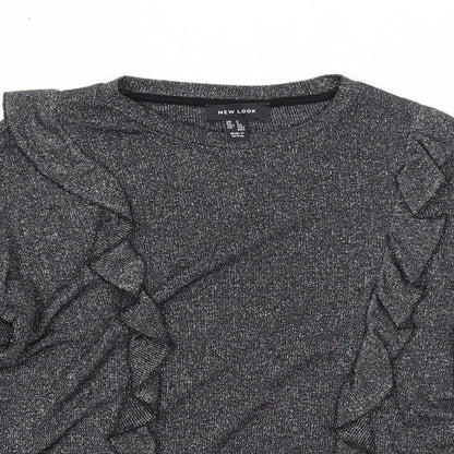 Womens UK Size S New Look Black Pullover Jumper