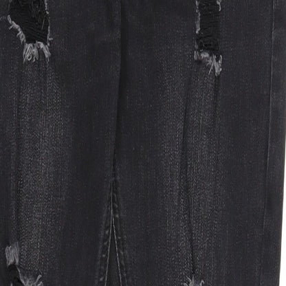 Pyracy Womens Black Cotton Skinny Jeans Size 32 in Regular Zip