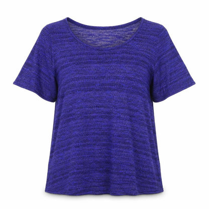 JUNAROSE Womens Blue Round Neck Viscose Pullover Jumper Size M