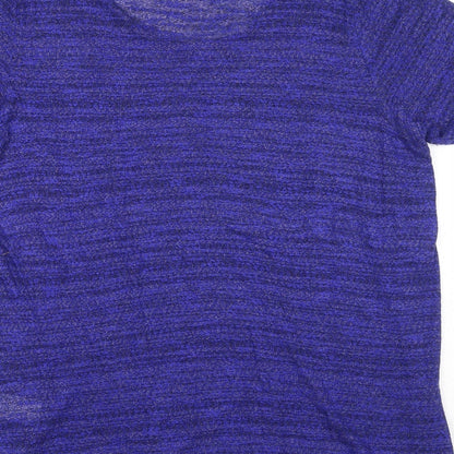 JUNAROSE Womens Blue Round Neck Viscose Pullover Jumper Size M