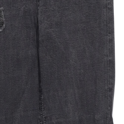 Topshop Womens Black Cotton Skinny Jeans Size 30 in L32 in Regular Zip