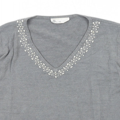 Womens UK Size 14 BHS Grey Pullover Jumper
