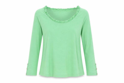 Womens UK Size M Adini Green Basic T-Shirt