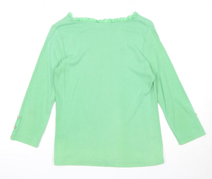 Womens UK Size M Adini Green Basic T-Shirt