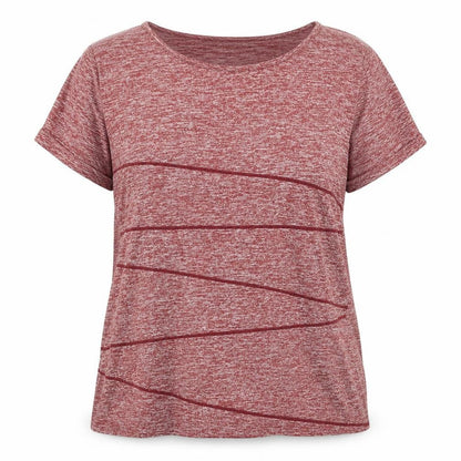 Iclosam Womens Red Polyester Basic T-Shirt Size XL Round Neck