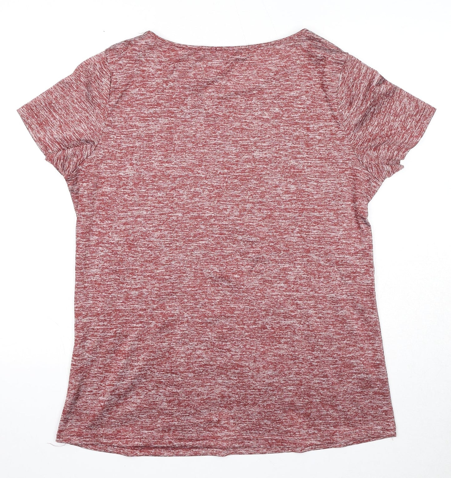 Iclosam Womens Red Polyester Basic T-Shirt Size XL Round Neck