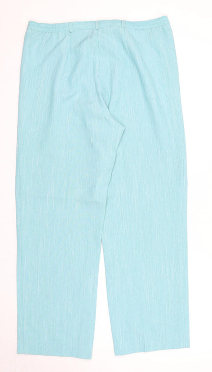 Autonomy Womens Blue Polyester Trousers Size 12 Regular